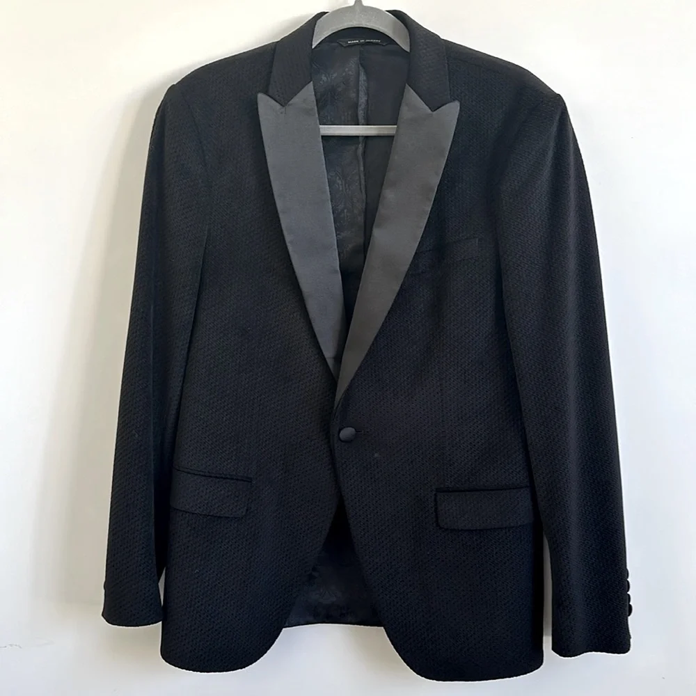 SARAR Black Velvet Textured Formal Dressy Jacket, 38 R